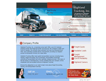 Tablet Screenshot of highlandtrucking.com